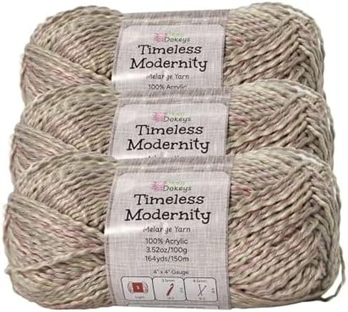 Acrylic Yarn Size 3 100g/164yds, Melange Yarn Never Compressed to Keep Yarn Fluffy, 1 Pack, Each Skein (3.52oz/100g, 164yds/150m), for Crocheting and Amigurumi, Sky Harbor, Color 11 in Kuwait