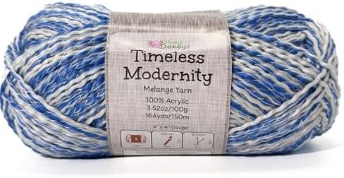 Acrylic Yarn Size 3 100g/164yds, Melange Yarn Never Compressed to Keep Yarn Fluffy, 1 Pack, Each Skein (3.52oz/100g, 164yds/150m), for Crocheting and Amigurumi, Sky Harbor, Color 11 in Kuwait