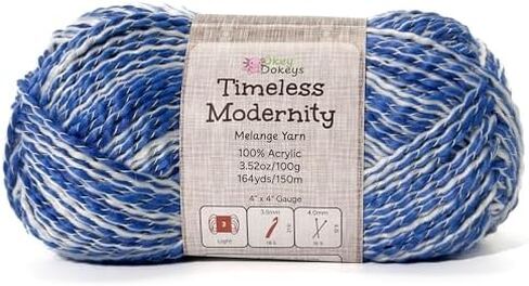 Acrylic Yarn Size 3 100g/164yds, Melange Yarn Never Compressed to Keep Yarn Fluffy, 1 Pack, Each Skein (3.52oz/100g, 164yds/150m), for Crocheting and Amigurumi, Sky Harbor, Color 11 in Kuwait