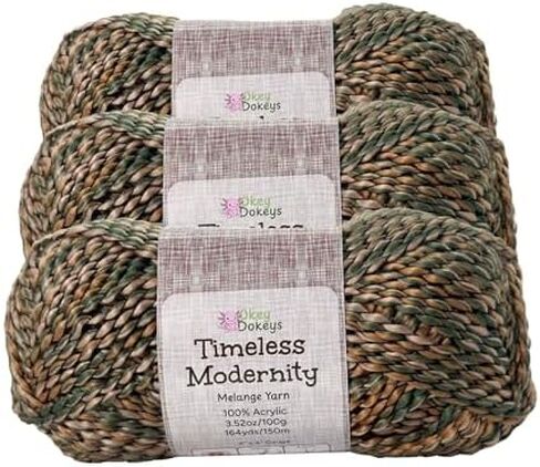 Acrylic Yarn Size 3 100g/164yds, Melange Yarn Never Compressed to Keep Yarn Fluffy, 1 Pack, Each Skein (3.52oz/100g, 164yds/150m), for Crocheting and Amigurumi, Sky Harbor, Color 11 in Kuwait