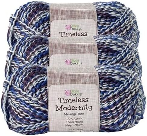 Acrylic Yarn Size 3 100g/164yds, Melange Yarn Never Compressed to Keep Yarn Fluffy, 1 Pack, Each Skein (3.52oz/100g, 164yds/150m), for Crocheting and Amigurumi, Sky Harbor, Color 11 in Kuwait