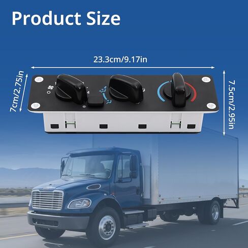 Climate Control Module 599-008 HVAC A/C Control Panel Compatible with Freightliner M2 100 106 112 108SD 114SD B2 S2G 2002-2021, Thomas Saf-T-Liner 2004-2015 Replace # A22-57054-001 in Kuwait