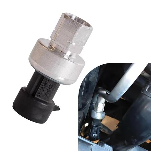 1 PC AC Pressure Switch Sensor, Air Conditioning Cooling Pressure Transducer, Replacement OEM #13587668 13502759, Compatible with Buick GMC (Silver) in Kuwait