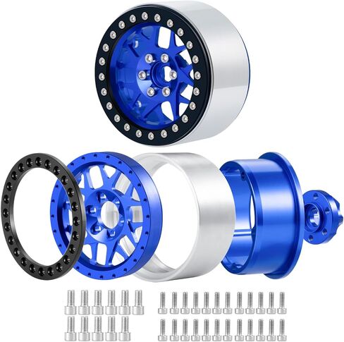 RCLIONS 4 قطعة الألومنيوم 2.2 Beadlock عجلات حافة ل 1/10 محوري SCX10 II III الشبح RR10 TRX4 العربة المتسلقة للصخور سيارة ترقية أجزاء in Kuwait