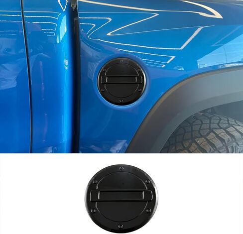 Car Accessories Fit For Dodge Ram 1500 2024 2023 2022 2021 2020 2019 Exterior Gas Fuel Tank Cover Trims (Carbon Fiber Grain) ABS 1 PC in Kuwait