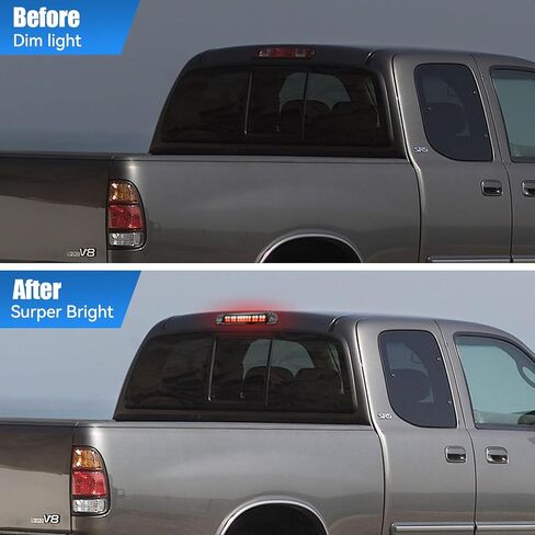 Third Brake Light with Strobe Flash for 2000-2006 Toyota Tundra, Pickup Truck Rear Cab Center Tail Lights High Mount 3rd Stop Reverse Cargo LED Lighting (Black) in Saudi Arabia