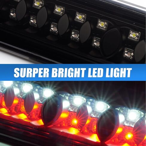 Third Brake Light with Strobe Flash for 2000-2006 Toyota Tundra, Pickup Truck Rear Cab Center Tail Lights High Mount 3rd Stop Reverse Cargo LED Lighting (Black) in Saudi Arabia