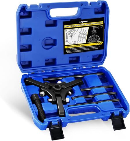 Harmonic Balancer Pulley Puller Kit | Adjustable 3-Jaw Pulley Puller Tool, Designed for Harmonic Damper & Balancer Removal, 3 Jaw Puller Compatible with Chevy GM Chrysler Cadillac Ford More in Kuwait