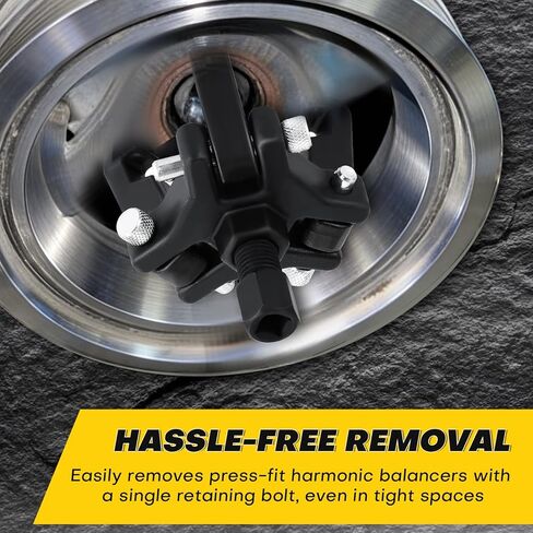 Harmonic Balancer Pulley Puller Kit | Adjustable 3-Jaw Pulley Puller Tool, Designed for Harmonic Damper & Balancer Removal, 3 Jaw Puller Compatible with Chevy GM Chrysler Cadillac Ford More in Kuwait
