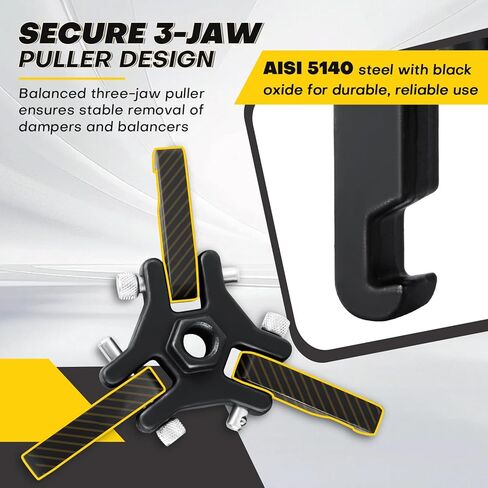 Harmonic Balancer Pulley Puller Kit | Adjustable 3-Jaw Pulley Puller Tool, Designed for Harmonic Damper & Balancer Removal, 3 Jaw Puller Compatible with Chevy GM Chrysler Cadillac Ford More in Kuwait