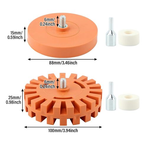 Decal Remover Eraser Wheel, Remove Car Decals, Car Stripes Vinyl Tapes and Graphics Rubber Eraser Wheel Tool Kit for Drill, Emblem, Sticker Glue Removal Tool for RV, Boats in Saudi Arabia