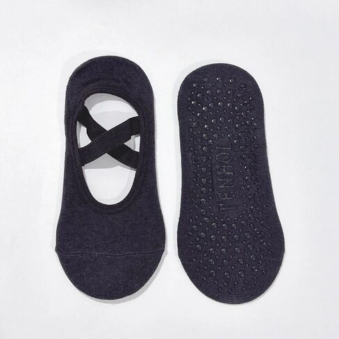 Yoga Socks for Women Non-Slip Grips & Straps, for Pilates, Ballet, Dance, Barefoot Workout in Saudi Arabia