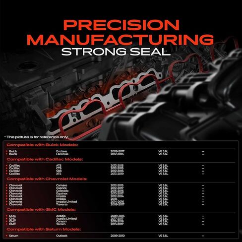 A-Premium Lower and Upper Engine Intake Manifold Gasket Set Compatible with Chevy Equinox, Traverse, Impala, Camaro, Colorado, Caprice, Impala Limited & GMC Terrain, Canyon & Buick & Cadillac & Saturn in Kuwait