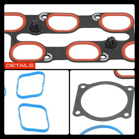 A-Premium Lower and Upper Engine Intake Manifold Gasket Set Compatible with Chevy Equinox, Traverse, Impala, Camaro, Colorado, Caprice, Impala Limited & GMC Terrain, Canyon & Buick & Cadillac & Saturn in Kuwait