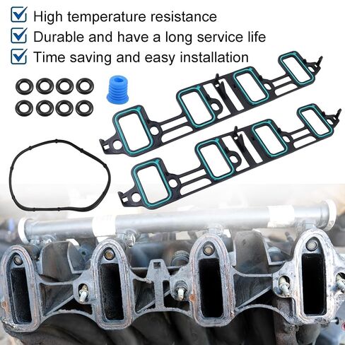 MS97126 6.0L Intake Manifold Gasket Set Compatible with 2007-2016 Chevrolet Silverado Express GMC Sierra Cadillac Escalade 6.0 6.2L Engine Replace MS25702VR MS19598 in Kuwait
