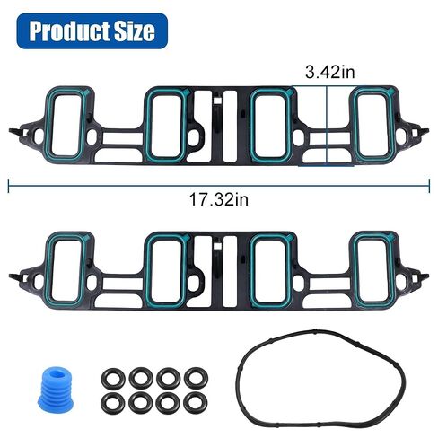 MS97126 6.0L Intake Manifold Gasket Set Compatible with 2007-2016 Chevrolet Silverado Express GMC Sierra Cadillac Escalade 6.0 6.2L Engine Replace MS25702VR MS19598 in Kuwait