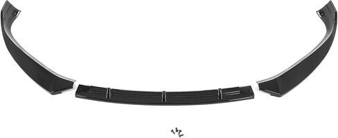 ALMULOO Front Bumper Lip 3 Piece Compatible with 2016-2020 Tesla Model S Plastic PP Painted Black in Kuwait
