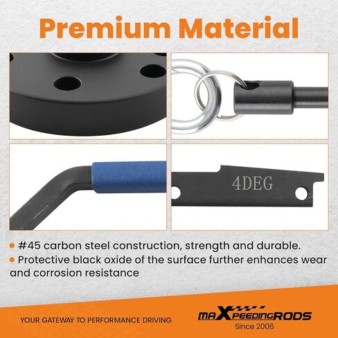 maXpeedingrods 3163021 Cam Timing Tool Kit & 3163530 Engine Brake Adjustment Tool for Cummins ISX QSX X15 Engines 2007-2017, 4/5/6/7 Degree Wedge with Carrying Case, 3163069 163020 (16 PCS) in Kuwait