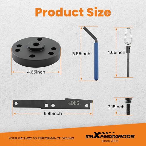 maXpeedingrods 3163021 Cam Timing Tool Kit & 3163530 Engine Brake Adjustment Tool for Cummins ISX QSX X15 Engines 2007-2017, 4/5/6/7 Degree Wedge with Carrying Case, 3163069 163020 (16 PCS) in Kuwait