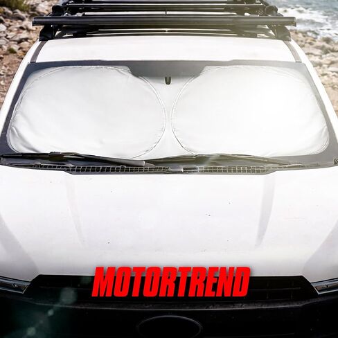 Motor Trend Custom Fit Ford F150 Sun Shade for Windshield 2015-2020 Ford F150 Accessories - Car Accessories Foldable Front Windshield Car Sun Shade - Automotive Interior Sunshade Visor UV Protection in Kuwait