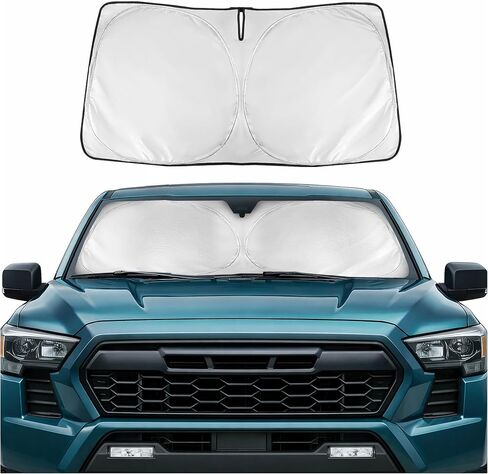 Motor Trend Custom Fit Ford F150 Sun Shade for Windshield 2015-2020 Ford F150 Accessories - Car Accessories Foldable Front Windshield Car Sun Shade - Automotive Interior Sunshade Visor UV Protection in Kuwait