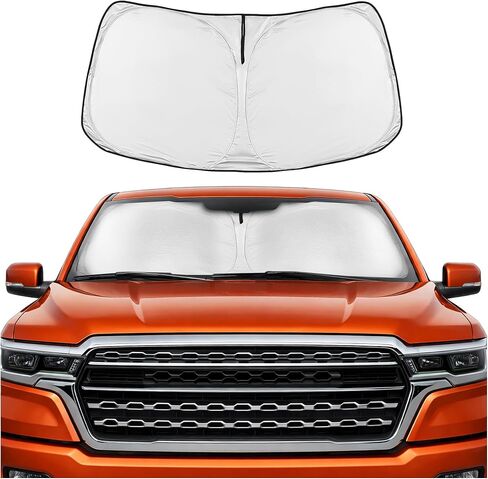 Motor Trend Custom Fit Ford F150 Sun Shade for Windshield 2015-2020 Ford F150 Accessories - Car Accessories Foldable Front Windshield Car Sun Shade - Automotive Interior Sunshade Visor UV Protection in Kuwait