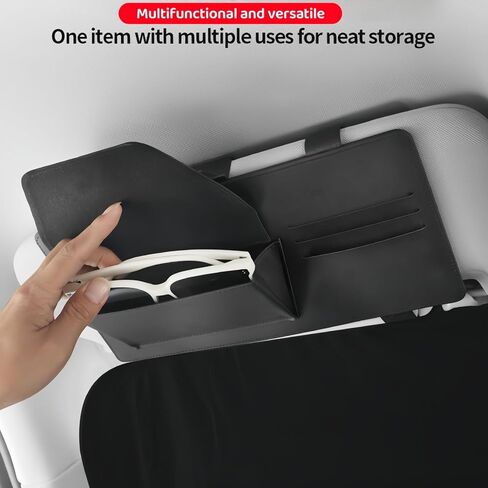 Anti-Glare Sun Visor for Cars, Suitable for Daytime and Nighttime Driving, Blocks UV Rays and Sunlight, Sun Visor Extender with Transparent Anti-Glare Panel and Storage Function in Saudi Arabia