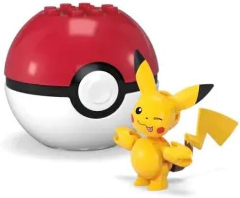 MEGA Pokémon Poké Ball Building Set, Includes Bulbasaur, Charmander, Ditto, Jigglypuff, Pikachu, Squirtle, Ages 6+ GFC85-963F in Kuwait