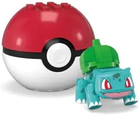 MEGA Pokémon Poké Ball Building Set, Includes Bulbasaur, Charmander, Ditto, Jigglypuff, Pikachu, Squirtle, Ages 6+ GFC85-963F in Kuwait