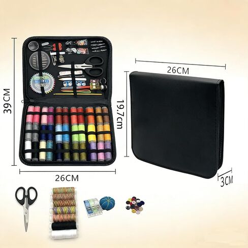 Sewing Kit for Adults with Full Accessories 230Needle and Thread Kit with Sewing Supplies & Sewing Machine Needle Threader, Portable for Home, Travel, Emergency Use, Beginner Friendly & Ideal Gifting in Saudi Arabia