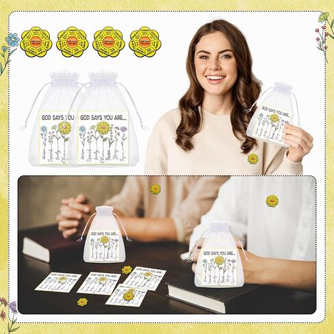 Landical 60 Pcs/30 Sets God says you are Pins with Card Include 30 Christian Bible Verse Pins and 30 Religious God says you are Cards for Men & Women Church Prizes Party Favors in Kuwait