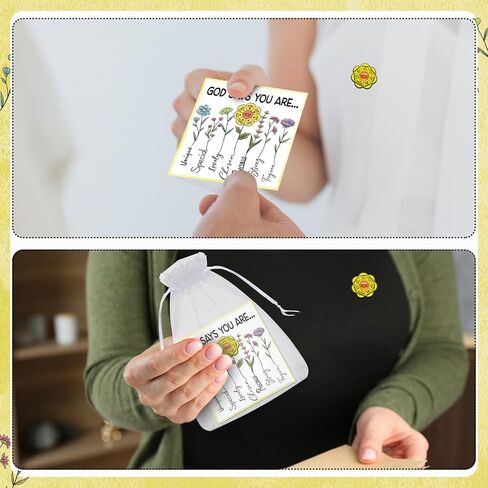 Landical 60 Pcs/30 Sets God says you are Pins with Card Include 30 Christian Bible Verse Pins and 30 Religious God says you are Cards for Men & Women Church Prizes Party Favors in Kuwait
