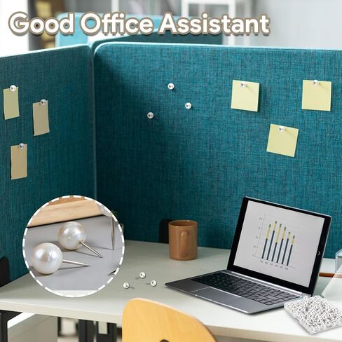 100 Pcs Pearl Pins, Pearl Push Pins Thumb Tacks for Bulletin Board Corkboard Map Calendar Photo Wedding Crafts Sewing Fabric Positioning with Storage Box in Saudi Arabia