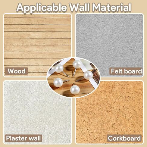 100 Pcs Pearl Pins, Pearl Push Pins Thumb Tacks for Bulletin Board Corkboard Map Calendar Photo Wedding Crafts Sewing Fabric Positioning with Storage Box in Saudi Arabia