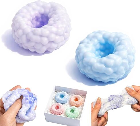2PCS Crunchy Squishy Stress Ball for Kids and Adult, Soft Crunchy Stress Ball for Anxiety Stress Relief Focus Relaxing,Shapeable Sensory Squeeze Fidget Toys for Office Travel Student Classroom Prizes in Saudi Arabia