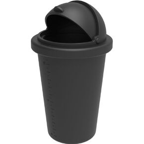 TAUTO Car Trash Can with Lid 20oz Small Cup Holder Door Pocket Garbage Bin Container for Auto Home Office Organizer Waterproof Leakproof Silicone Black Fits Car Center Console Seat Back in Saudi Arabia