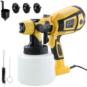Paint Sprayer, 700w Electric Paint Spray Gun with Blowing & Cleaning Joints, 3 Nozzles & 3 Patterns, 1400ml Large Container,Easy to Clean HVLP Sprayer for Cabinets, Furniture, Fence, Walls in Saudi Arabia