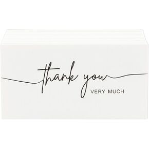 200Pcs Thank You Cards for Small Business, 2 x 3.5 Inches/5 x 9 cm Customer Appreciation Notes for Small Business Essentials Packaging Supplies in Saudi Arabia