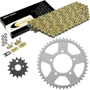 Caltric Golden O-Ring Drive Chain & Sprockets Kit Compatible with Suzuki Gsx750F Katana 750 1998-2006 in Kuwait