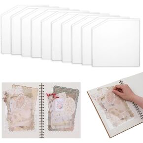 10 Pcs Adhesive Pockets for Planners 6 x 6 Inch Adhesive Clear Corner Pockets Clear Pocket Sleeves for Increasing The Storage Space for Notebooks, Folders and Planner Accessories in Saudi Arabia