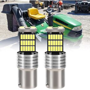 قطعتان من المصابيح الأمامية 1156 LED لجزازة العشب John Deere LA100 LA105 LA110، استبدال أضواء جرار 6000K أبيض 12 فولت BA15S، ساطعة للغاية، التوصيل والتشغيل، عبوتان in Kuwait