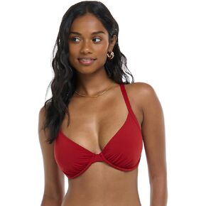 بدلة سباحة Skye النسائية القياسية Hilary D، DD، E، F Cup Underwire بيكيني علوي، Raspberry، F in Kuwait