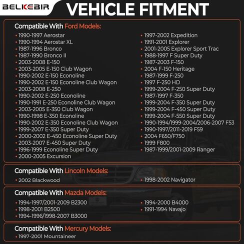 مستشعر سرعة العجلات ABS في المركز الخلفي متوافق مع 1987-2008 Ford F150 F250 F350 E150 E250 E350 Econoline Club Wagon Bronco Ranger Explorer Expedition، Mazda، Lincoln، Mercury استبدال ALS177 970-012 in Kuwait