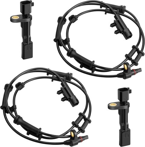 ABS Wheel Speed Sensor Set Front & Rear Left Right for 2007-2011 Jeep Wrangler JK 3.8L, 2012-2017 Jeep Wrangler 3.6L, Driver Passenger Side 68003281AA, 68003281AB, 52125003AD, 52125003AB, 52125003AC in Kuwait