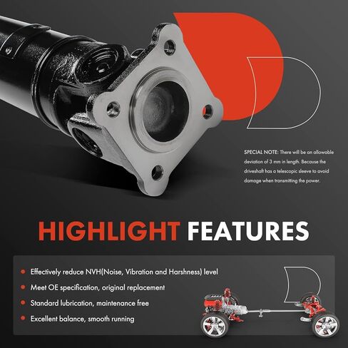 A-Premium Rear Drive Shaft Driveshaft Assembly Compatible with Subaru Impreza 2018 2019 2020 2021 2022, AWD, Automatic CVT Transmission, Complete Prop Shaft in Kuwait