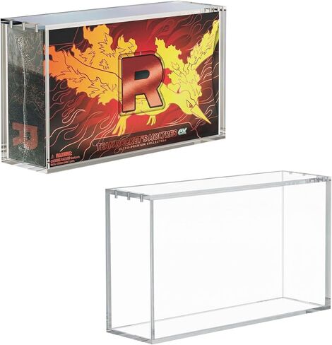 Premium Acrylic Display Case for Team Rocket's Moltres ex Ultra-Premium Collection - 8mm Side & 5mm Front Thick Protector Box with Strong Magnetic Lid, Clear UV & Dust Resistant in Saudi Arabia