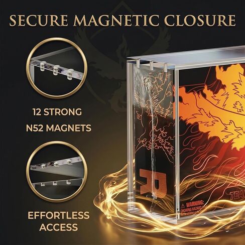 Premium Acrylic Display Case for Team Rocket's Moltres ex Ultra-Premium Collection - 8mm Side & 5mm Front Thick Protector Box with Strong Magnetic Lid, Clear UV & Dust Resistant in Saudi Arabia