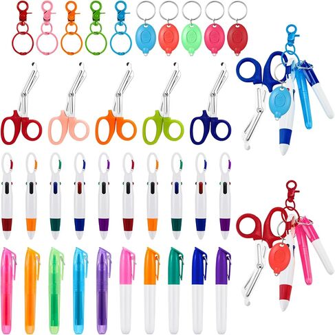 Jecery 150 Pcs Nurse Appreciation Gift Bulk Mini Highlighter Pen Set Badge Reel Badge Accessories Tip Highlighter Marker Pen for Nursing Assistant Week 2026 CNA Week in Kuwait
