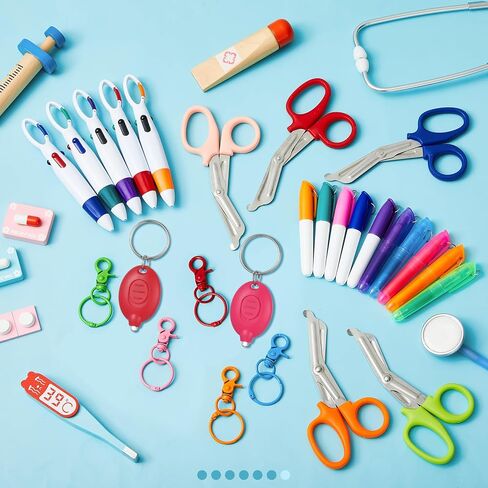 Jecery 150 Pcs Nurse Appreciation Gift Bulk Mini Highlighter Pen Set Badge Reel Badge Accessories Tip Highlighter Marker Pen for Nursing Assistant Week 2026 CNA Week in Kuwait