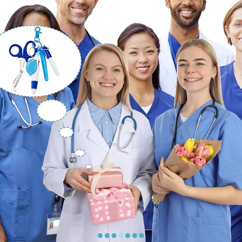 Jecery 150 Pcs Nurse Appreciation Gift Bulk Mini Highlighter Pen Set Badge Reel Badge Accessories Tip Highlighter Marker Pen for Nursing Assistant Week 2026 CNA Week in Kuwait